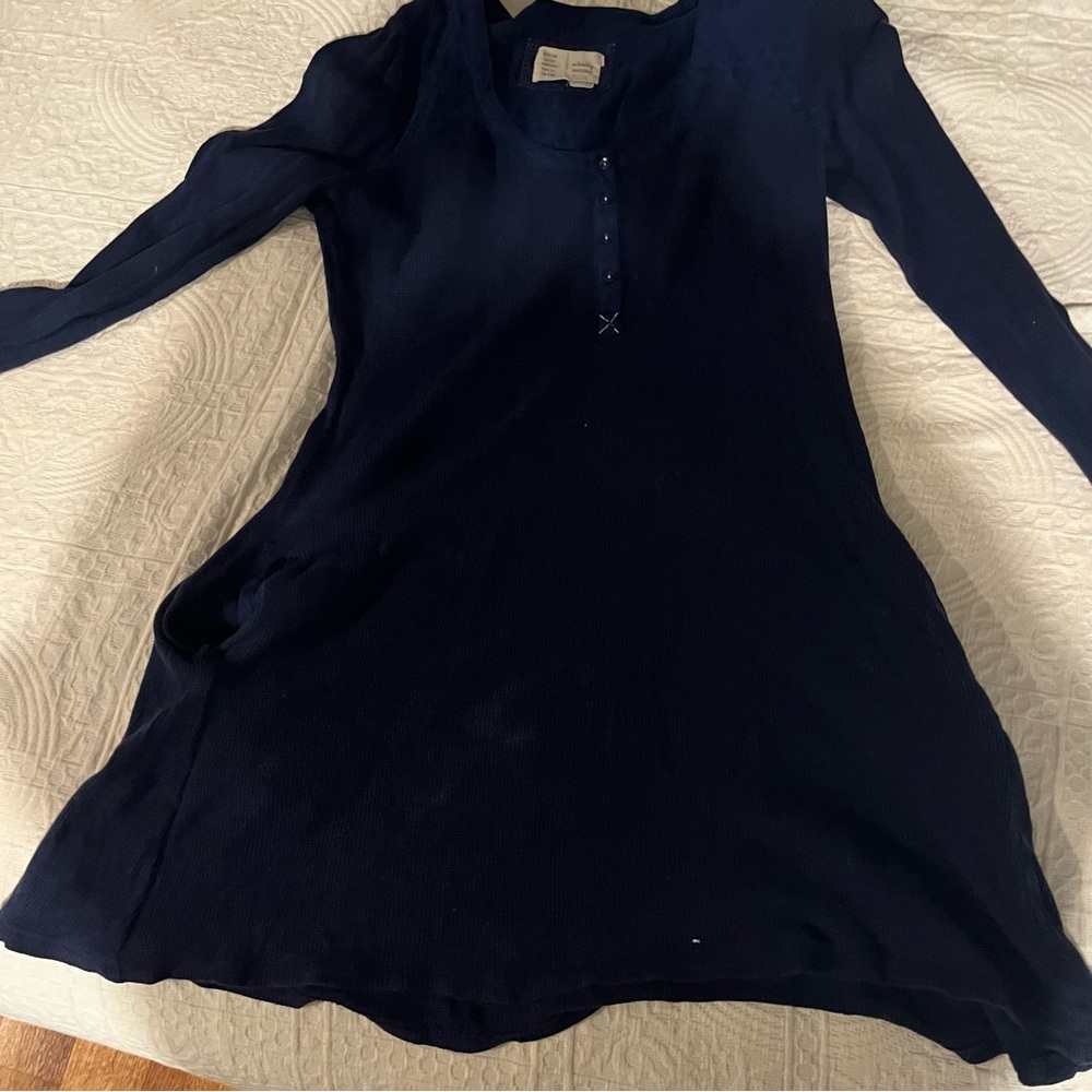 Anthropologie Saturday Sunday Henley Waffle Knit Dress